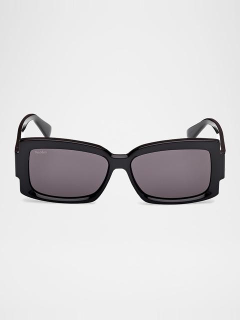 Lee-3 Acetate Rectangular Sunglasses