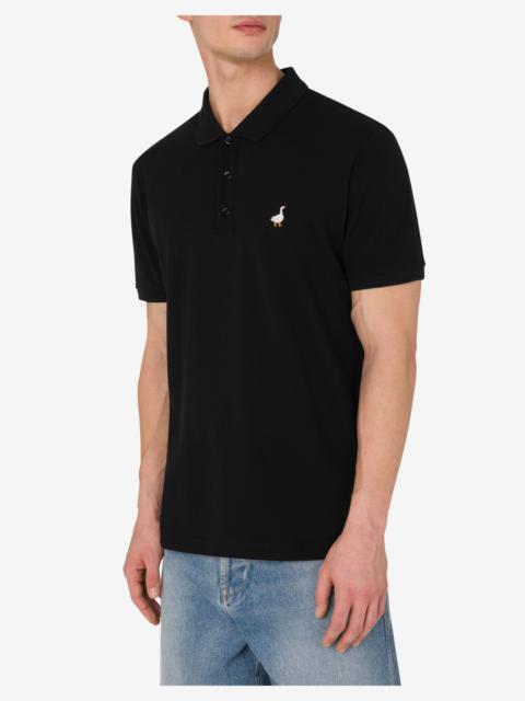 COTTON PIQUET POLO GOOSE EMBROIDERY