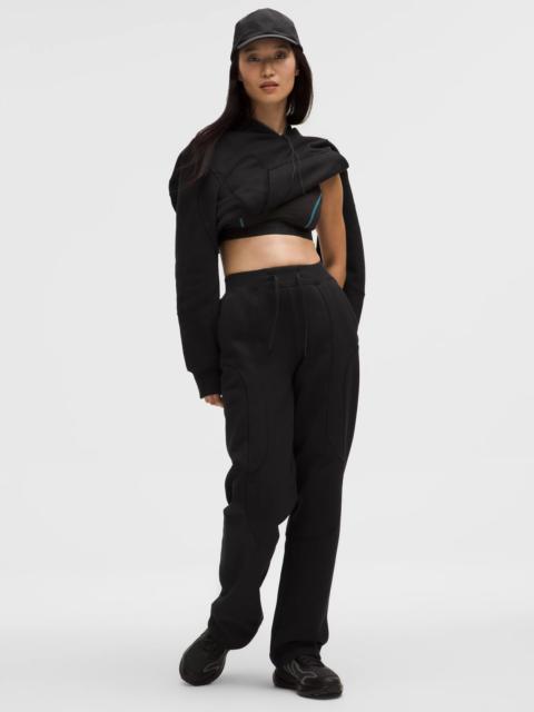 Cotton Fleece Mid-Rise Straight-Leg Pant *SLNSH Collection