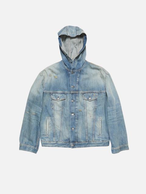 Hooded denim jacket - Mid Blue