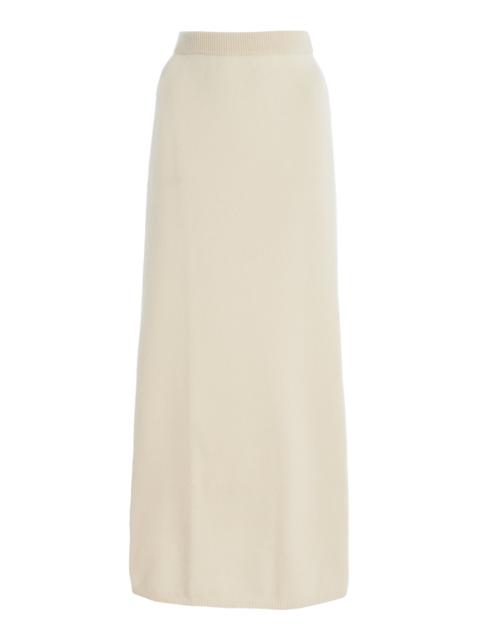 Nellie Knit Cashmere Maxi skirt ivory