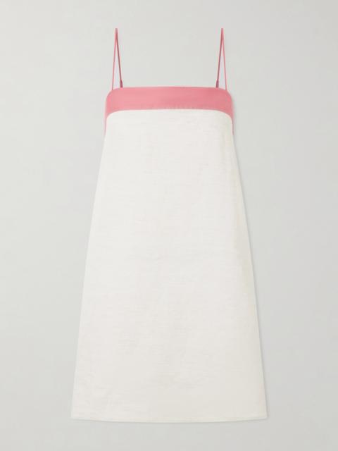 Laura Two-tone Linen Mini Dress