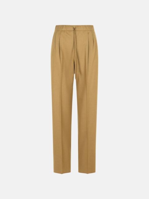 'GATTI' DOVE-GRAY CASHMERE DRAWSTRING PANTS