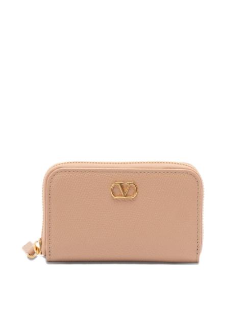 VLogo Signature mini leather wallet