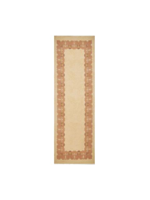 foliage-pattern scarf