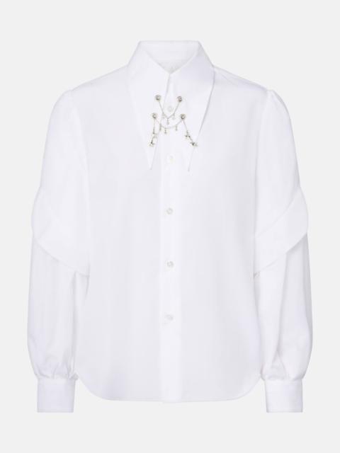 Embellished cotton shirt