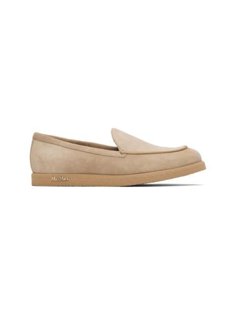 Beige Soft Moc Loafers