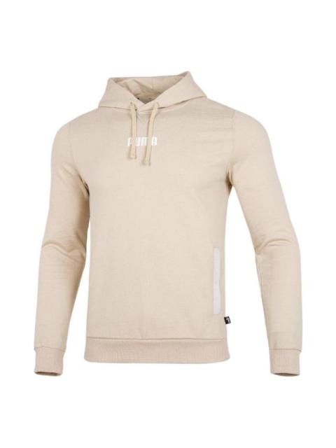 PUMA Solid Color Pullover hooded Athleisure Casual Sports Creamy White 849584-64
