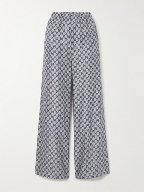 Gg Supreme Printed Silk-twill Pajama Pants