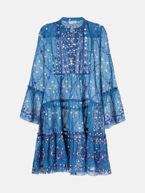 Printed cotton minidress