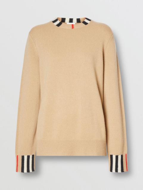 Icon Stripe Trim Cashmere Sweater