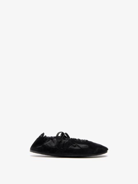 Soft Track Sneakers in Nylon Calfsuede