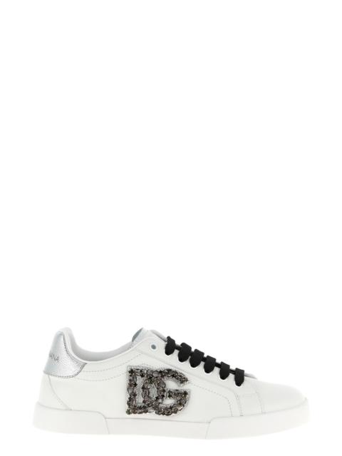 Dolce & Gabbana Portofino Sneakers with Crystal Logo