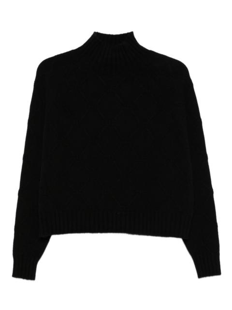 high-neck sweater