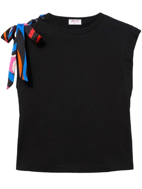 ribbon cotton T-shirt