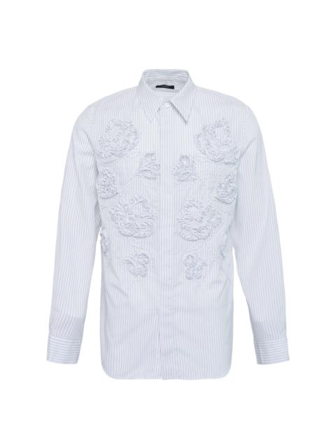 Long Sleeve Stripe Shirt With Patch Detail