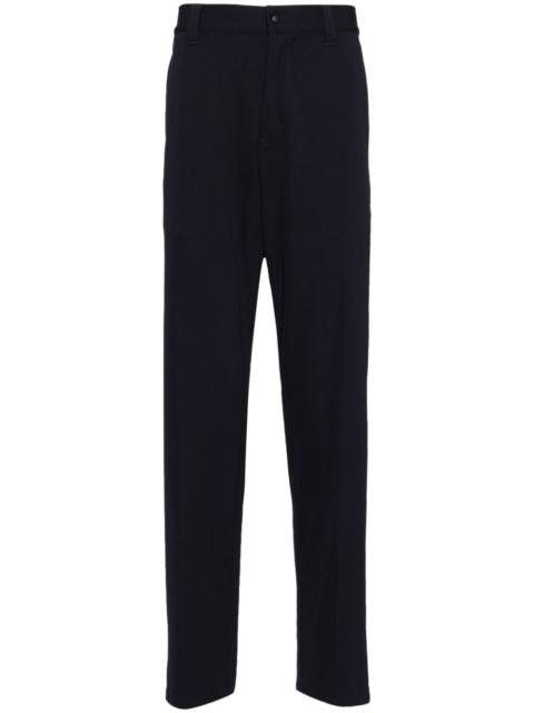 stretch straight leg trousers