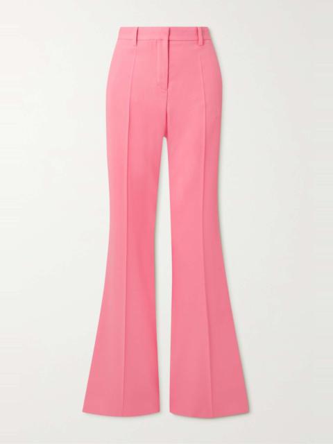 Wool-twill flared pants