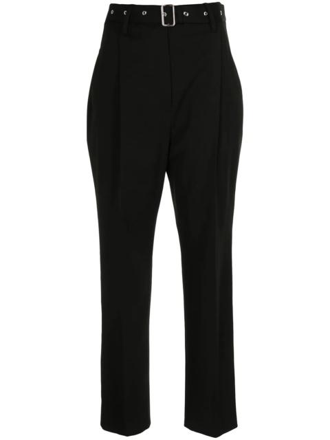 cropped suiting carrot leg trousers