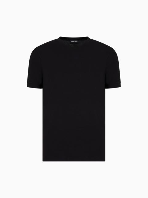 STRETCH VISCOSE JERSEY, V-NECK ICON T-SHIRT