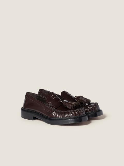 Tassel loafers in polished leather