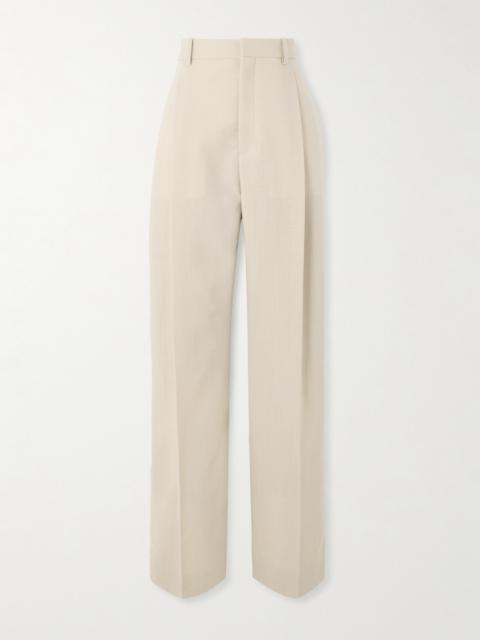 Pleated Wool Wide-leg Pants
