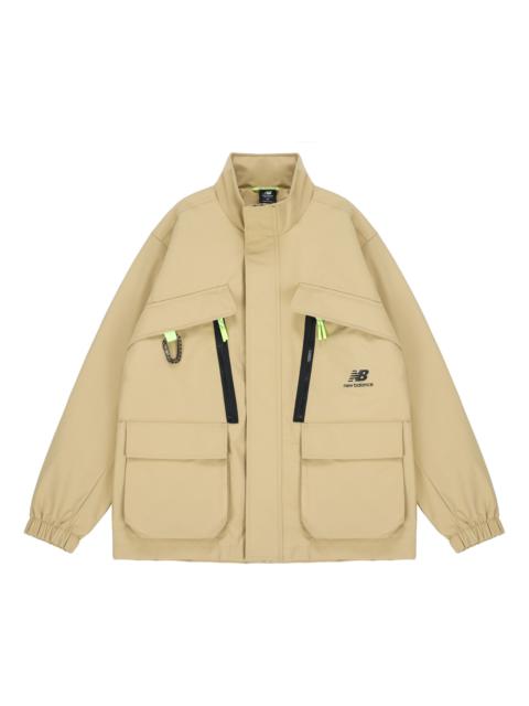 New Balance Men's New Balance Fleece Lined Stay Warm Woven Sports Jacket Khaki AMJ21357-MS