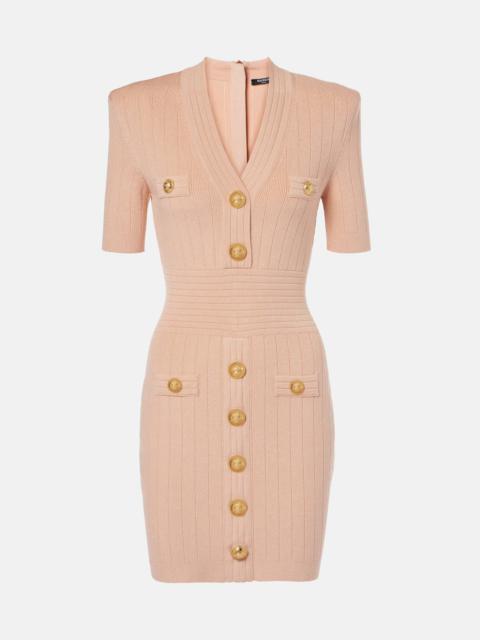 balmain diamond knit dress Balmain Knitted minidress - EF1R6045KB070LB