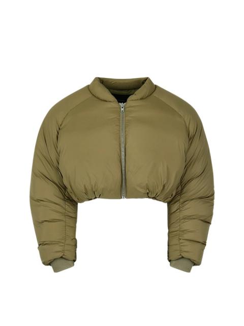 CROPPED PILLOW BOMBER CAMEL