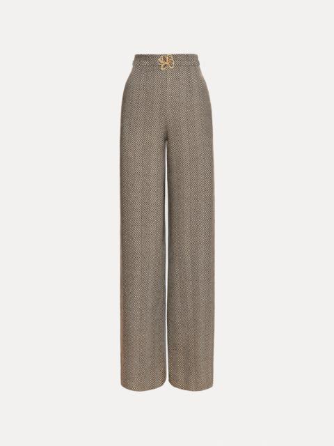 CHEVRON CASHMERE-BLEND PANT