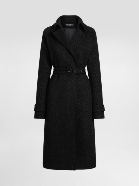 Tweed trench coat