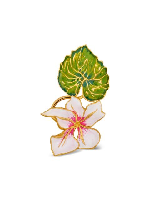 floral leaf brooch