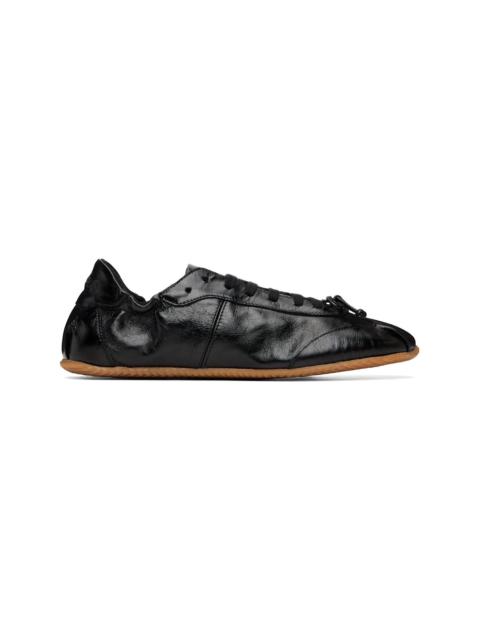 Black Ballerina Leather Sneakers