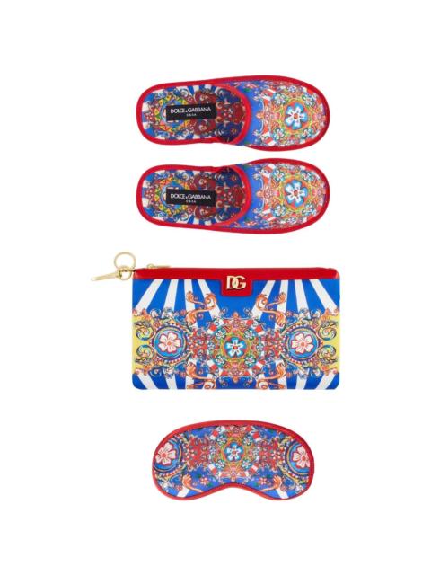 abstract-print three-piece comfort kit