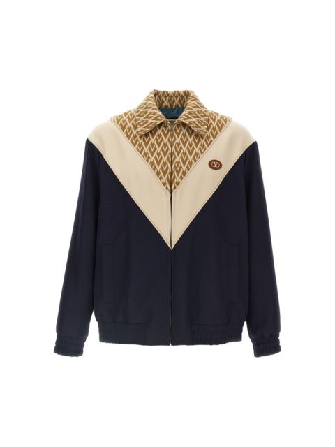 tout la V print wool sport jacket