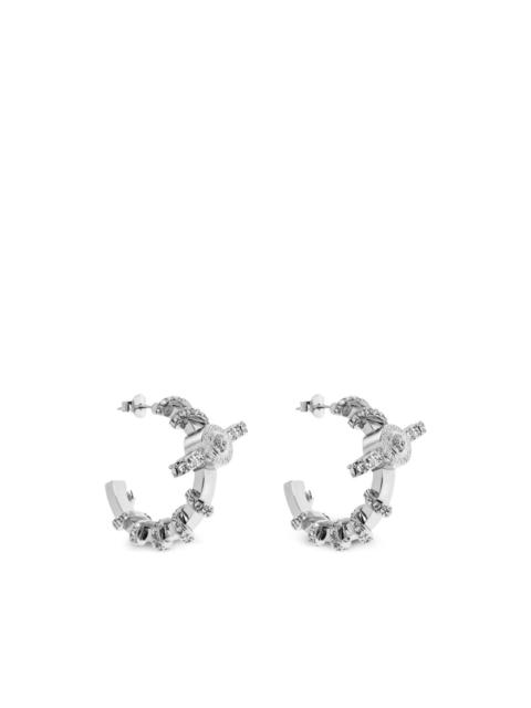 embellished hoop earrings