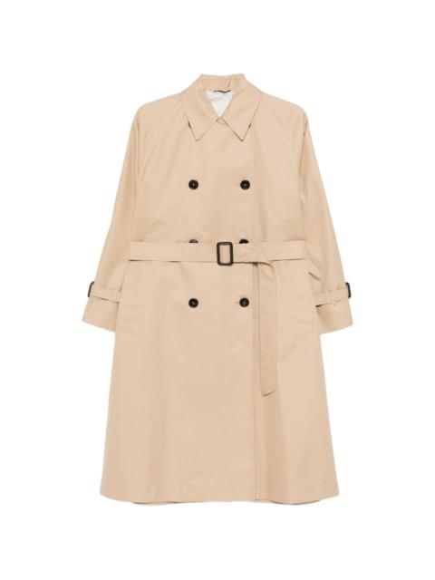 double-breasted belted coat
