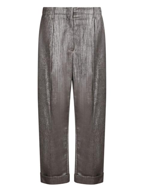 lurex-detail trousers