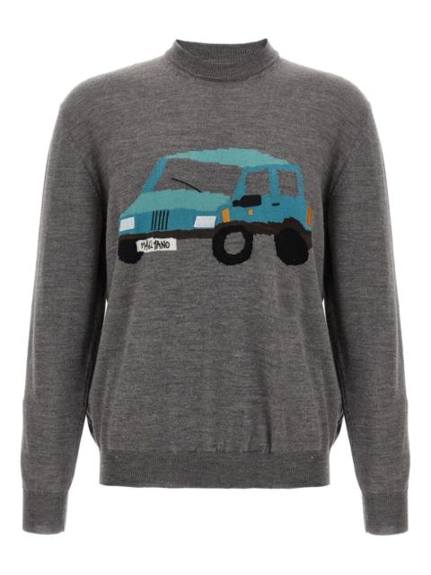 Pandino jacquard crew neck sweater