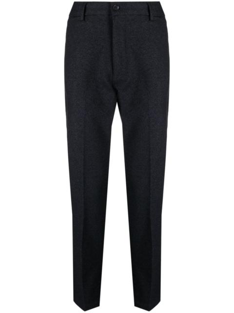 logo-patch tapered trousers