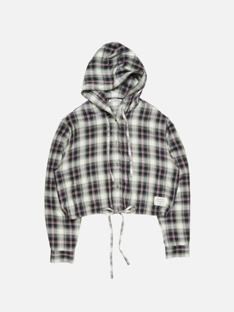 Hooded overshirt - Black/green