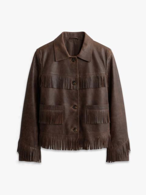 LAZARE FRINGE LEATHER JACKET