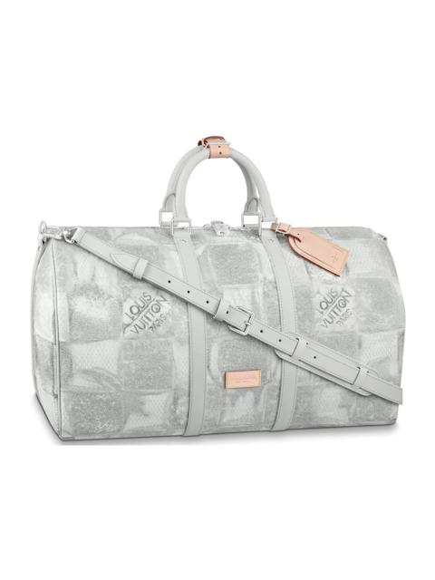 Louis Vuitton Keepall Bandouliere 50 Light Grey