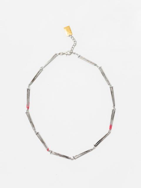 SILVER NAIL CHAIN NECKLACE COLLABORATION WITH MALCOLM GUERRE