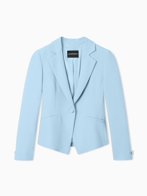 CADY CRÊPE JACKET WITH LAPELS