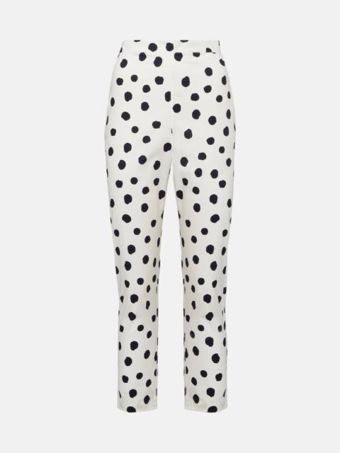 Cotton-blend capri pants