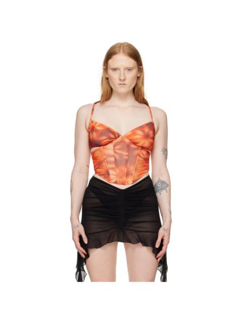 Orange Printed Corset
