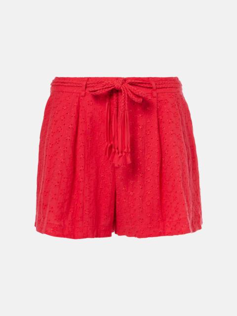 Chantal broderie anglaise cotton shorts