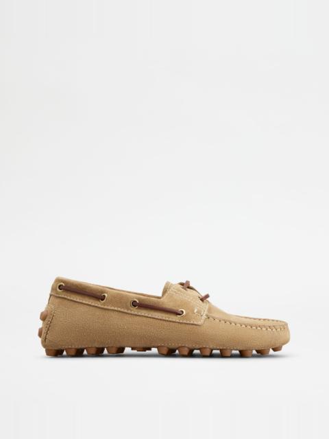 BOAT GOMMINO BUBBLE IN SUEDE - BEIGE