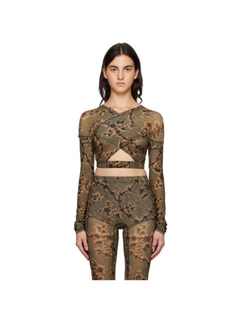 Tan Anti Cross Over Blouse